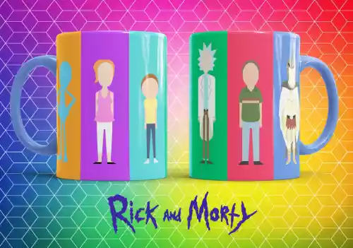 vectores plantilas RICK Y MORTY,CARICATURA,NIñO,SERIE,MARCO,
